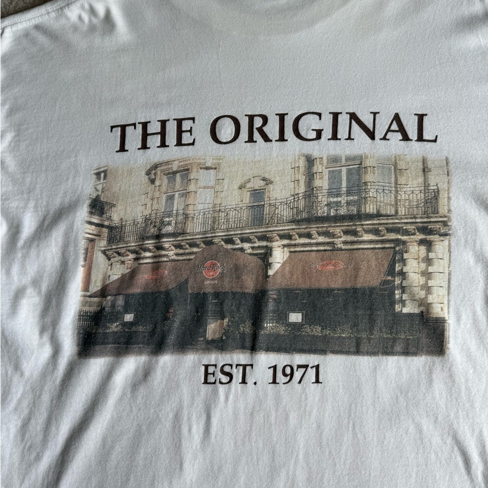 MEN’S VINTAGE 1990”s Collector’s Hard Rock London XL
PHOTO OF HRC LONDON ON BACK
